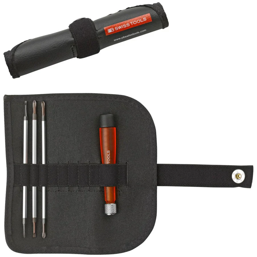 PB Swiss PB 510 Screwdriver Set with Telescopic Handle and Interchangeable Blades in a Compact Roll-up case - Image 2