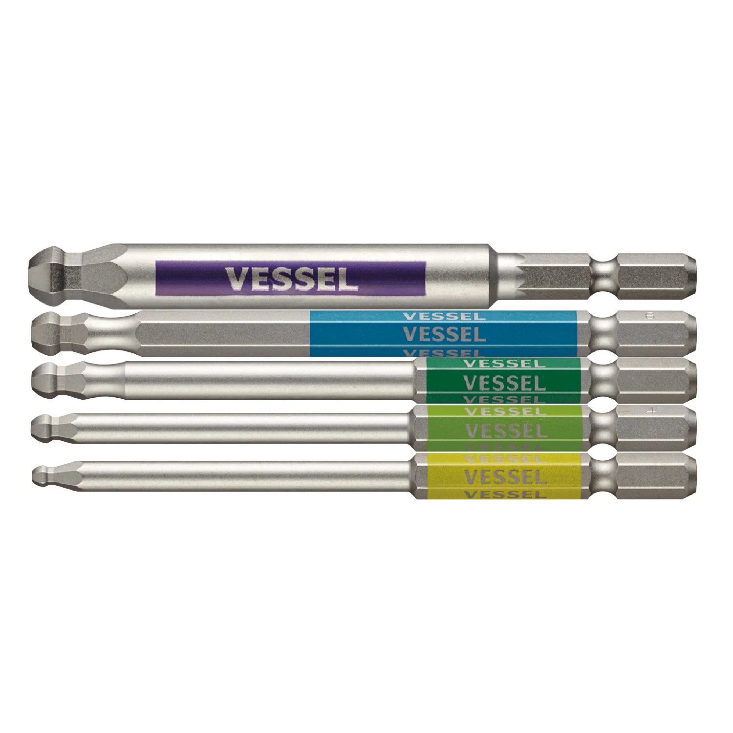 Single End Ball Point GO-SAI Bit 5-Piece Set (Assorted) No.GS5P-35(Assorted 5PC Set) for vessel usb screwdrivers - Image 2