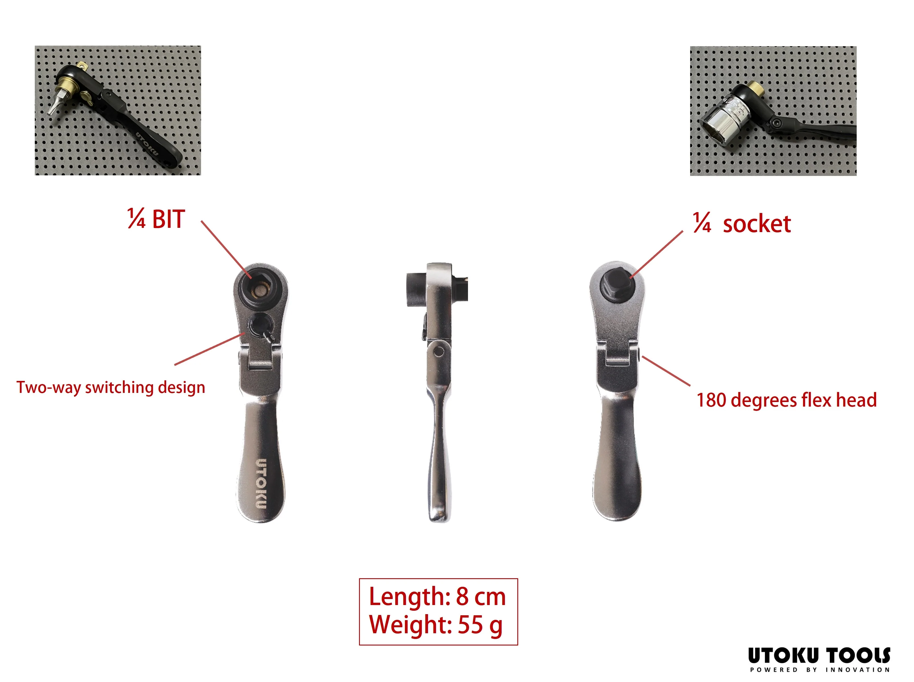 UTOKU TOOLS mini ratchet - blue - Image 3