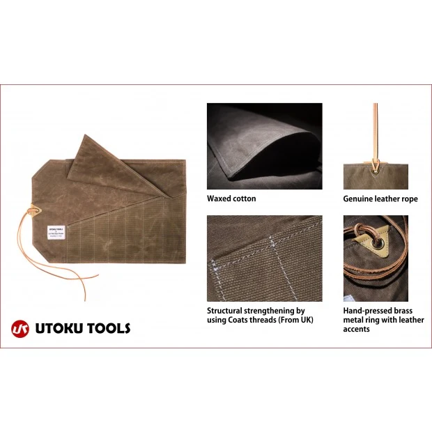 UTOKU waxed cotton tool roll (Short type) - Image 4